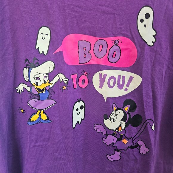 Disney Park Halloween Boo To You Minnie Mouse Daisy Duck Purple - Size 1X - NWT - Picture 2 of 5